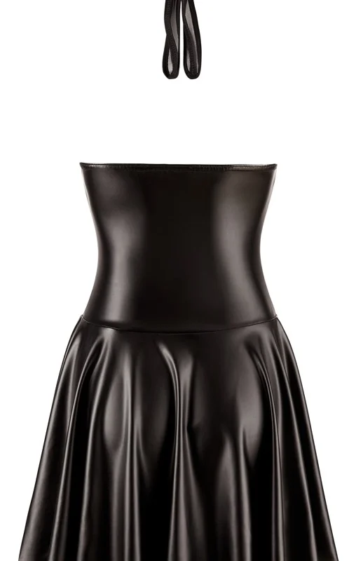 Noir Handmade Dress S 2-Way Zip Black Power Wet Look & Vinyl Finish