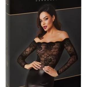 Noir Handmade Orgia Exclusive Lace & Wetlook Mini Dress S Black