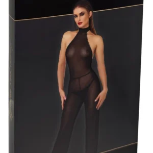 Noir Handmade Shimmering Cold Shoulder Jumpsuit M, Black, Sparkly Finish