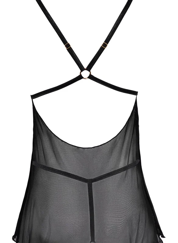 Cottelli LINGERIE Baby Doll Ring S - Delicate Transparent Powernet Set