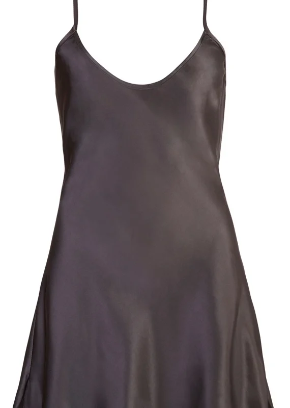 Cottelli Collection Satin Chemise Adjustable Straps Black XXL