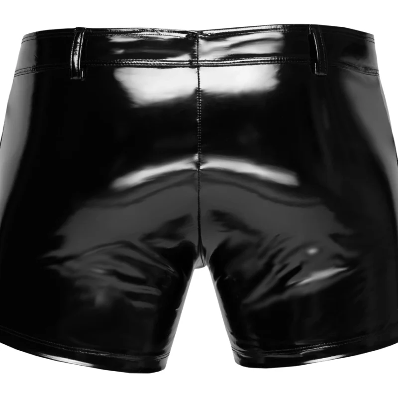 Black Level Vinyl Pants RV 2XL - Shiny Stretch Trousers with Zipper