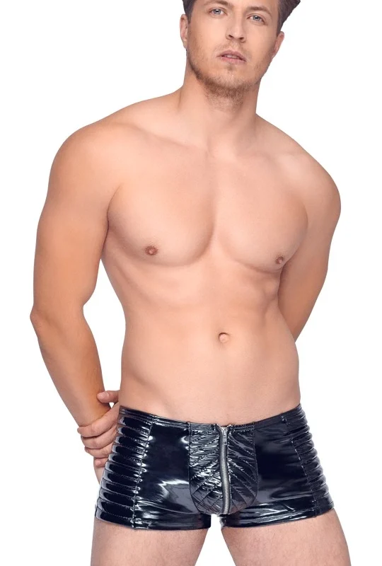 Black Level Biker-Style Vinyl Pants XL, Stretch, Glossy Finish