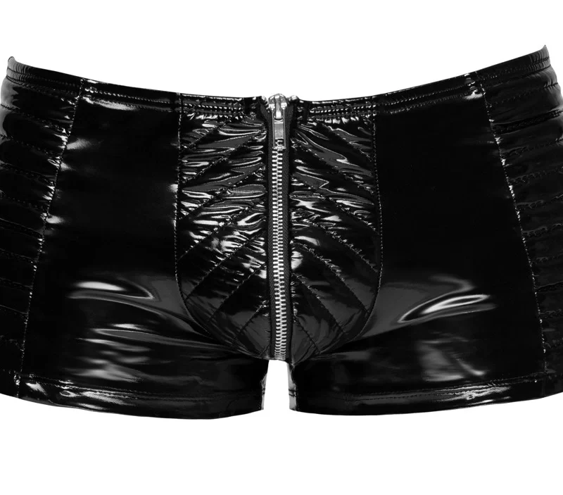Black Level Biker-Style Vinyl Pants XL, Stretch, Glossy Finish