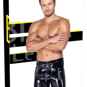 Black Level Men's Vinyl Shorts XL with Side Flap Pockets