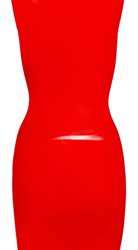 LateX Classic Sleeveless Red Dress S 0.4mm Natural Latex