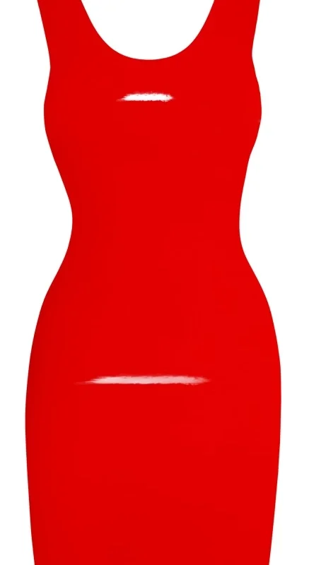 LateX Classic Sleeveless Red Dress S 0.4mm Natural Latex