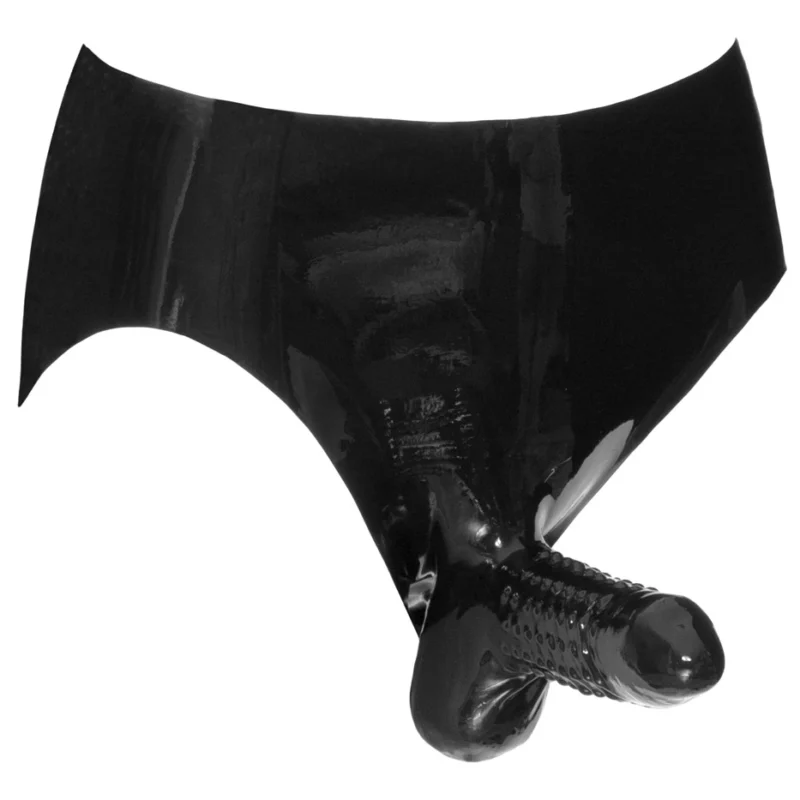 ZADO Men's Latex Briefs S with Integrated Textured Sleeve 0.35mm