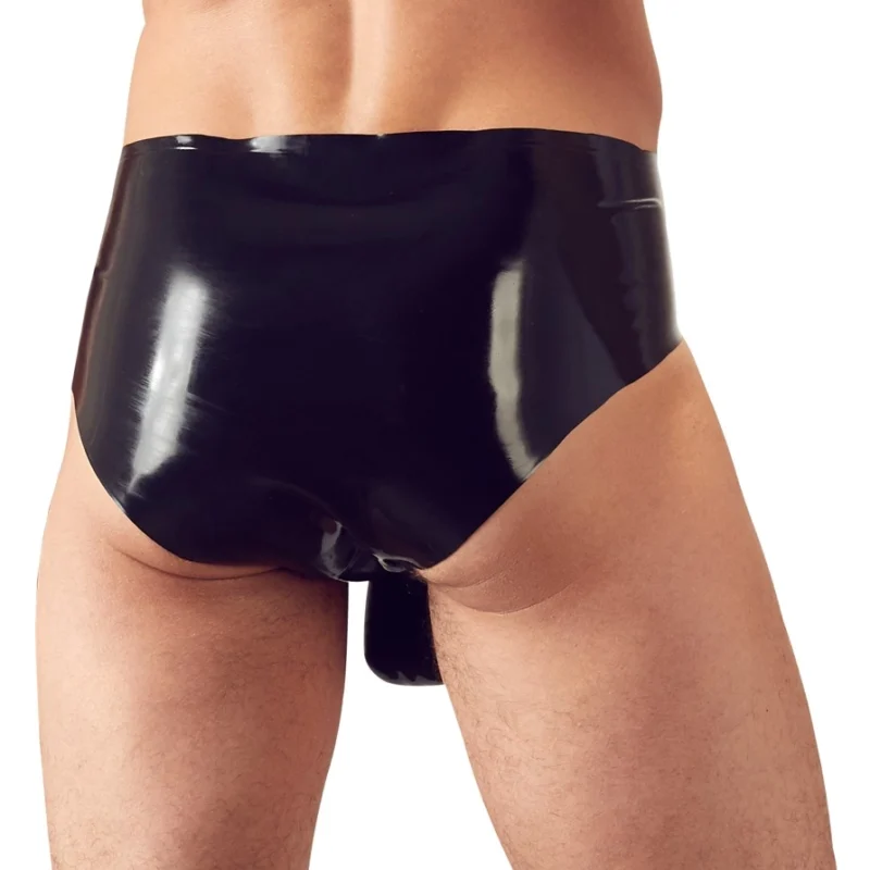 LateX Men's Briefs L with Integrated Textured Latex Sleeve