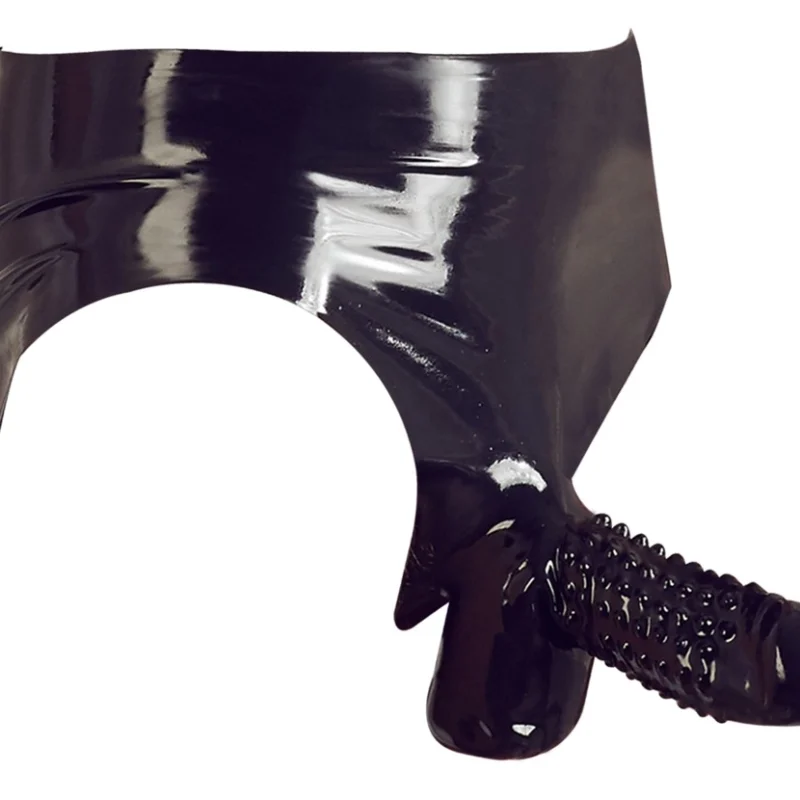 LateX Men's Briefs L with Integrated Textured Latex Sleeve