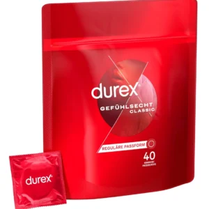 Durex Gefuhlsecht Classic 8 pcs - Ultra-Thin Latex Protection, 56 mm