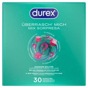 Durex Surprise Me Mixed Condoms 30-Pack - Variety, Texture & Flavour