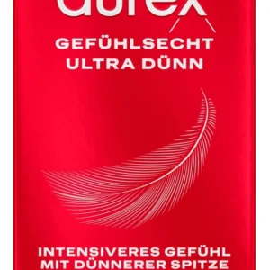 Durex Gefuhlsecht Ultra Condoms 8 pcs - Extra Thin, 52 mm Width