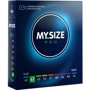 MY.SIZE PRO 47mm Ultra-Thin Hypoallergenic Condoms 3-Pack