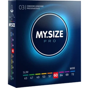 MY.SIZE Pro 60mm Intimate Barrier 3-Pack Ultra-Thin Vytex Latex