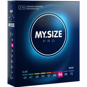 MY.SIZE PRO 64mm Intimate Protection Vytex Latex 3-Pack Ultra-Thin