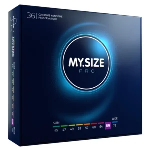 MY.SIZE PRO 69mm Intimate Protection 36pcs Ultra-Thin Vegan Latex