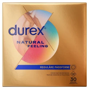 Durex Natural Feeling 30-Pack Polyisoprene Anatomical Condoms