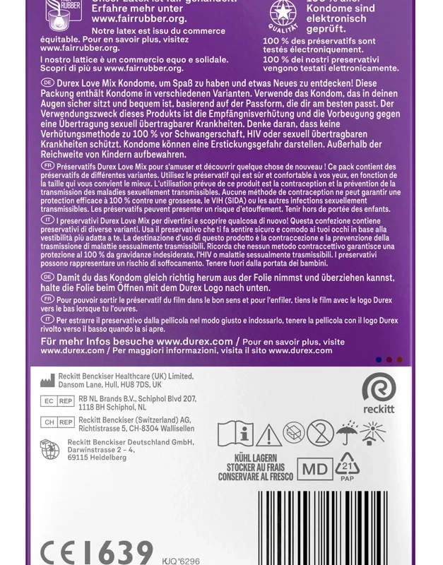 Durex Love Mix Pack 18pcs - Assorted Flavors & Textured Condoms Set