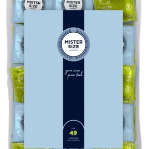 Mister Size 49mm Ultra Thin Latex Protection 100-Pack Vegan Transparent