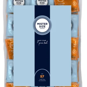 Mister Size 57mm - Ultra-Thin Vegan Latex Condoms, 100-Pack