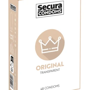 Secura Original 48pcs Classic Transparent Vegan-Friendly Condoms
