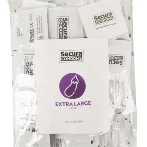 Secura Extra Large 100pcs Intimate Protection Vegan, 60mm, Transparent