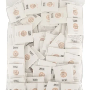 Secura Original 100 Pack Transparent Latex, Vegan, Silky Finish 53mm