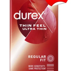 Durex Feel Ultra Thin 10 pcs - Extra Thin, Lubricated, Transparent Condoms