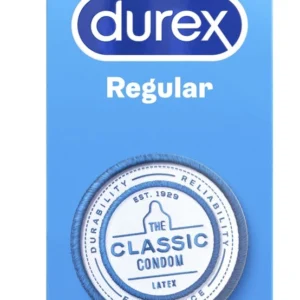 Durex Regular 6-Pack Natural Latex Transparent Condoms 56mm