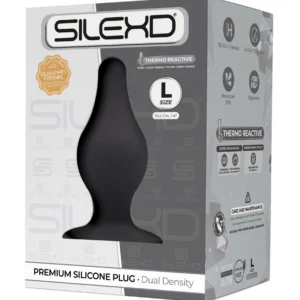 SilexD Model 2 L Silicone Plug - Large, Memory Material, Black