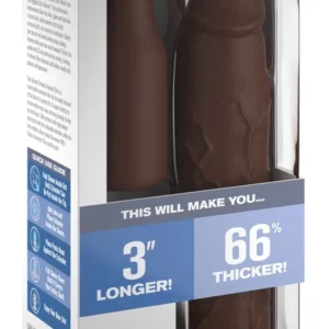 Fantasy X-Tensions Elite 3" Mega X-tension Silicone Sleeve Brown 22.9cm