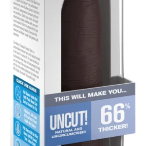 Fantasy X-Tensions Elite Uncut Silicone Intimate Sleeve Brown 17.8cm