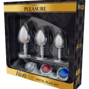 Alive Metal Plug Kit Trio - Multi-Size Analogue System, Colorful Gems