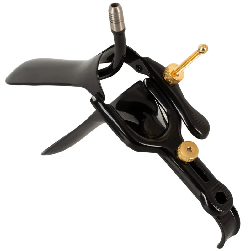 Fetish Collection Speculum Air & Liquid Tube Black-Gold 15cm Steel