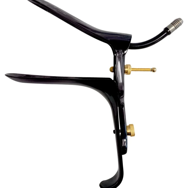 Fetish Collection Speculum Air & Liquid Tube Black-Gold 15cm Steel