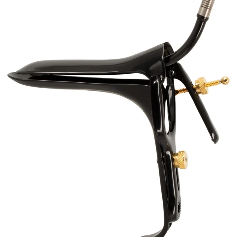 Fetish Collection Speculum Air & Liquid Tube Black-Gold 15cm Steel