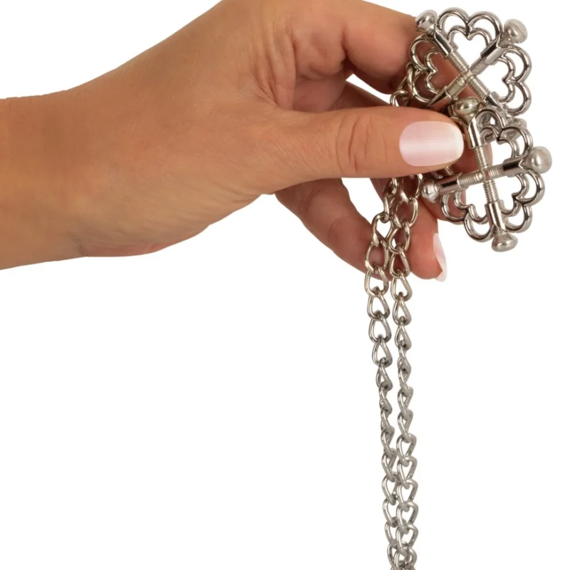 Bad Kitty Stainless Steel Nipple Jewellery with Adjustable Chain 30.5cm