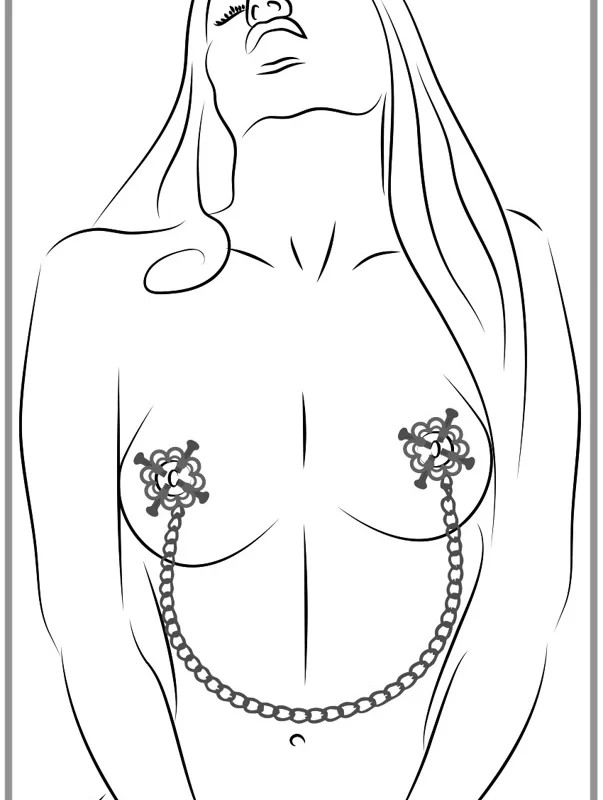 Bad Kitty Stainless Steel Nipple Jewellery with Adjustable Chain 30.5cm