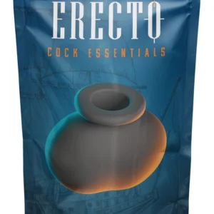 Erecto Liquid Silicone Anatomical Ball Support Ring 7x8.5cm Black