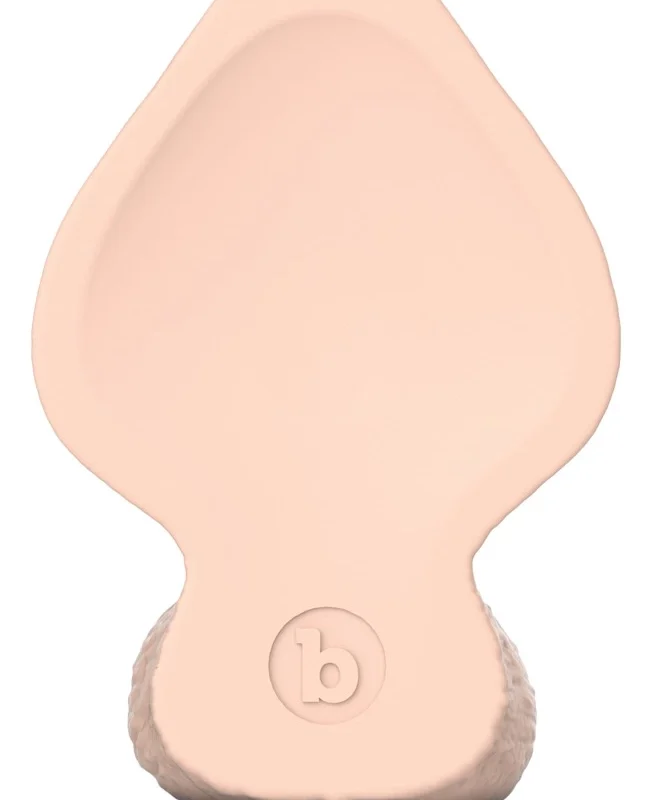b-Vibe Slipskin 6" Girthy Silicone Model with Suction Cup, Cream