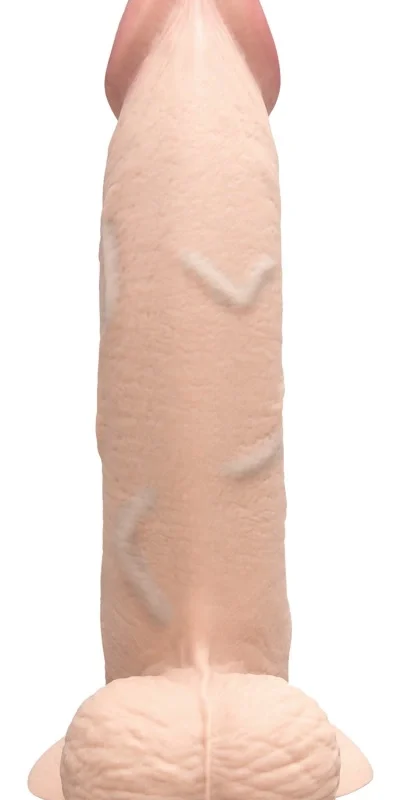 b-Vibe Slipskin 9" Curved Silicone Intimate Model, Cream, 22.3 cm