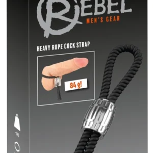 Rebel Heavy Rope Adjustable Anatomical Silicone Loop with Metal Weight 14.5cm