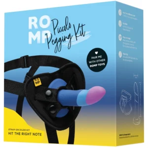 ROMP Piccolo Pegging Kit - Silicone Intimate Device with Harness, 14cm