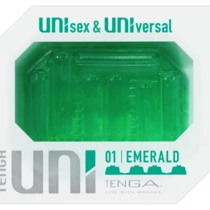 Tenga UNI Emerald Flexible Intimate Sleeve, Dual-Texture, 6 cm, TPE