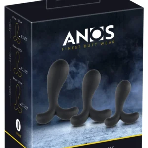 ANOS Silicone Training Set - 3-Piece Anal Trainer with Curved Tips