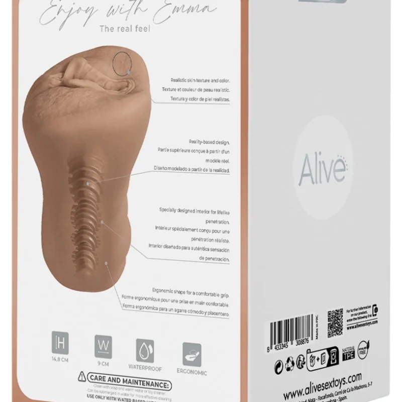 Alive Emma Intimate Stimulation Sleeve TPE Ergonomic 14,8 cm