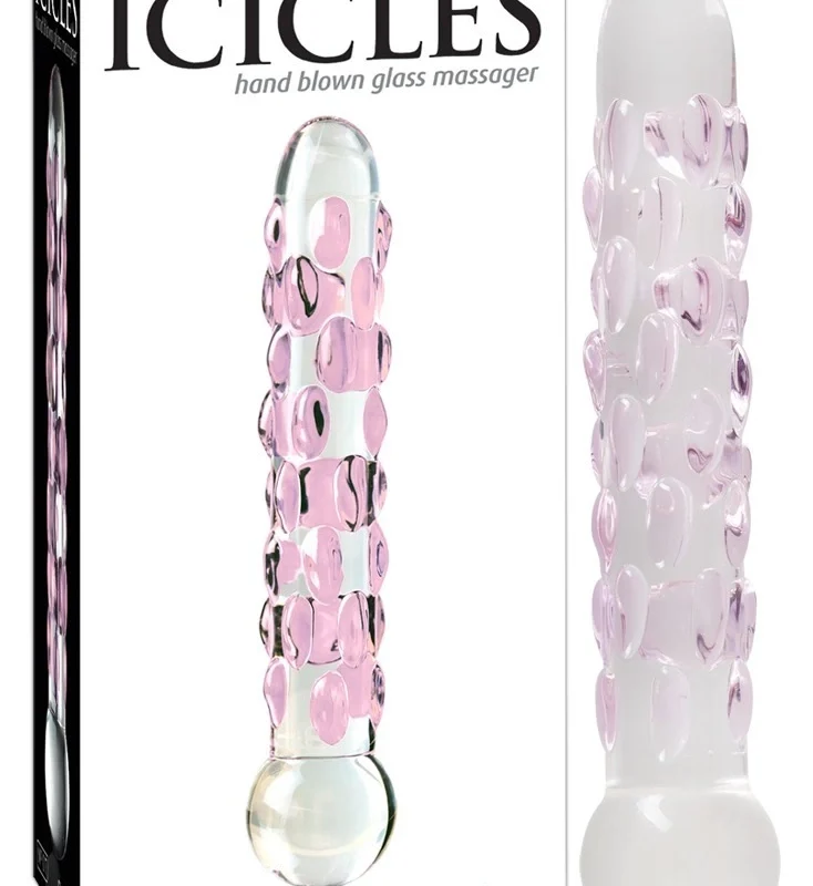 Pipedream Icicles No. 7 Glass Massage Rod with Textured Surface 17.8 cm