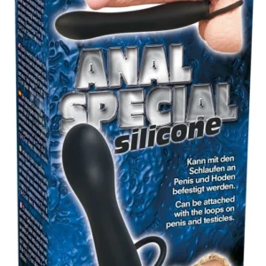 You2Toys Anal Plug Silicone Black 15 cm Dual Loop System