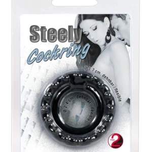 You2Toys Steely Black Silicone Duo Ring Intimate Trainer